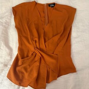 Lulu's Women's Orange Wrap Top